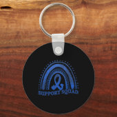 分娩糖尿病認識度ブルーリボンを支持 キーホルダー (正面)