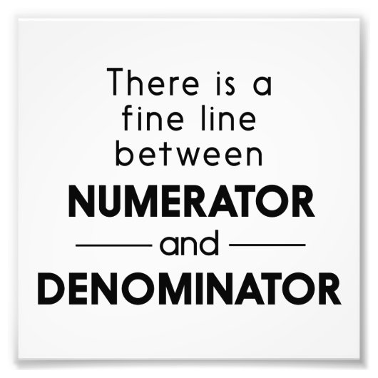 分子と分母 フォトプリント            (正面)