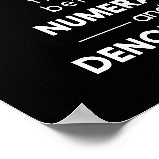 分子と分母 ポスター (角)