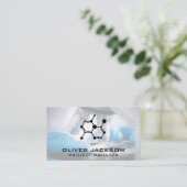 分子アイコン | 科学者顕微鏡 名刺 (スタンド正面)