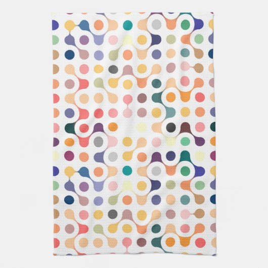 分子構造パターン キッチンタオル (縦)