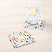 分子構造パターン スクエアペーパーコースター (インサイチュ)