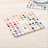 分子構造パターン スクエアペーパーコースター (アングル)