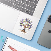 分子生命の木 化学と生物学 花 シール (ノートパソコンとiPhone)