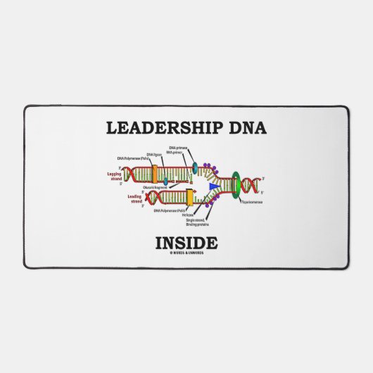 分子生物学のユーモアの中でリーダーシップDNA デスクマット (正面)