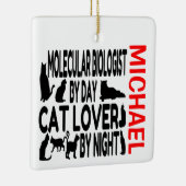 分子生物学者が猫を愛カスタムす セラミックオーナメント (右)