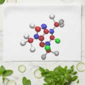 分子3-D描写数 キッチンタオル (折り畳み)