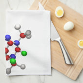 分子3-D描写数 キッチンタオル (四つ折り)