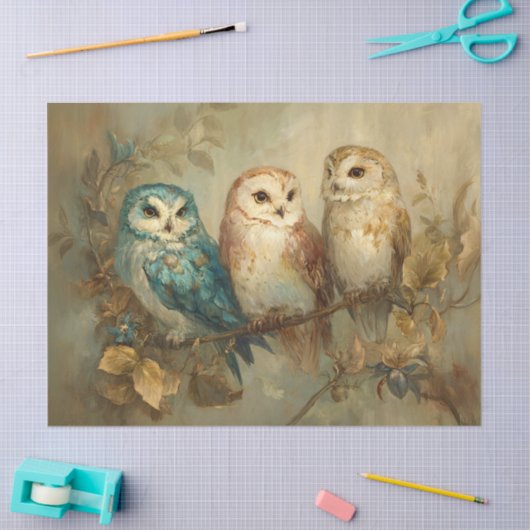 分岐お洒落切り離し上の3つのフール 薄葉紙 (クラフト)