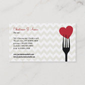 分岐したハートのレストランかケイタリングビジネスカード 名刺 (裏面)