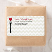 分岐したハートのレストランかケータリングの船積み ラベル (インサイチュ)