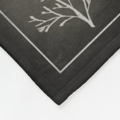 分岐の木の苗木のチョークのスケッチ フリースブランケット (角)