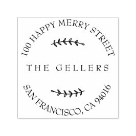 分岐エレガントファミリ名差出人住所 セルフインキングスタンプ