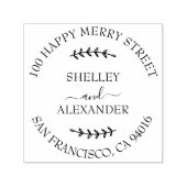 分岐エレガント2名差出人住所 セルフインキングスタンプ (デザイン)