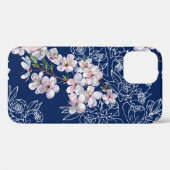 分岐グラフ付き水彩枝さくらんぼ Case-Mate iPhoneケース (裏面 (横))