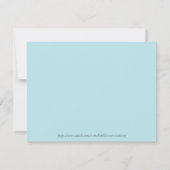 分岐グリーティングカードの水色の鳥 サンキューカード (裏面)