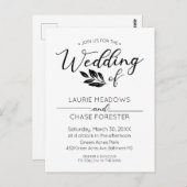 分岐ミニマル結婚式招待状 ポストカード (正面/裏面)