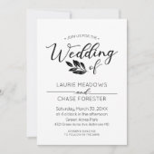 分岐ミニマル結婚式招待状 招待状 (正面)