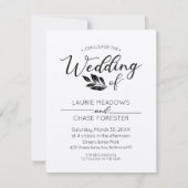 分岐ミニマル結婚式招待状 招待状 (正面)