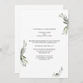 分岐ミニマル結婚式招待状 招待状 (正面/裏面)