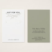 分岐モダンフープ自然イヤリング表示カード (正面&裏面)