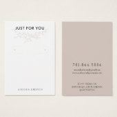 分岐モダンフープ自然イヤリング表示カード (正面&裏面)