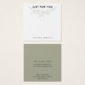 分岐モダン自然リングや輪表示カード (正面&裏面)