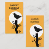 分岐上の鳥のシルエット 名刺 (正面/裏面)