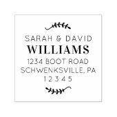 分岐付きの姓と名の住所スタンプ セルフインキングスタンプ (デザイン)