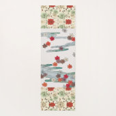 分岐日本のヨガマット上のウッドブロックプリント鳥 ヨガマット (裏面)