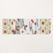 分岐日本のヨガマット上のウッドブロックプリント鳥 ヨガマット (裏面(横))