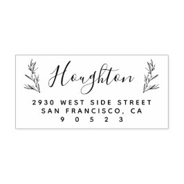 分岐素朴ハンドスクリプト差出人住所 ラバースタンプ