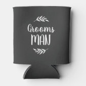 分岐素朴groomsman |編集可能な色 缶クーラー (正面)