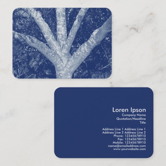分岐 – シアノタイプ効果 名刺 (正面/裏面)