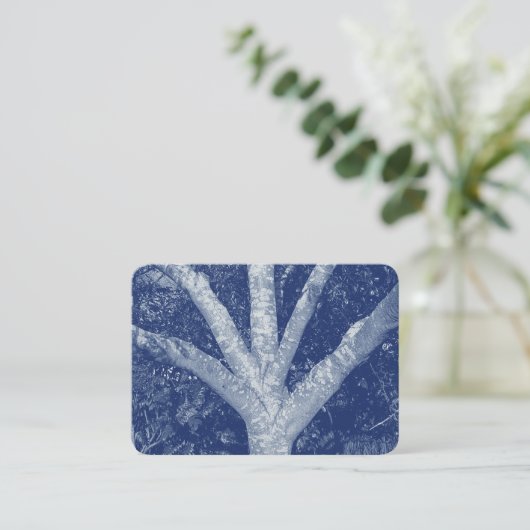 分岐 – シアノタイプ効果 名刺 (スタンド正面)