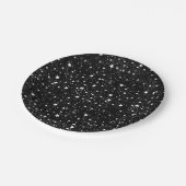 分散させた白黒星 ペーパープレート (アングル)