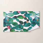 分散させた砂漠のPrickleyのナシのサボテン バスタオルセット (ハンドタオル)