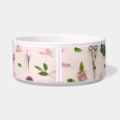 分散させた花のピンク ボウル (裏面)