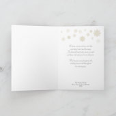 分散させた雪片の休日カード(緑) シーズンカード (内部)