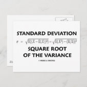 分散の標準偏差の平方根 ポストカード (正面/裏面)