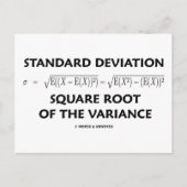 分散の標準偏差の平方根 ポストカード (正面)