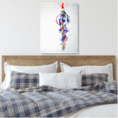 分散カラーオーナメントキャンバスアート キャンバスプリント (インサイチュ (寝室))