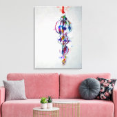 分散カラーオーナメントキャンバスアート キャンバスプリント (インサイチュ (リビング))