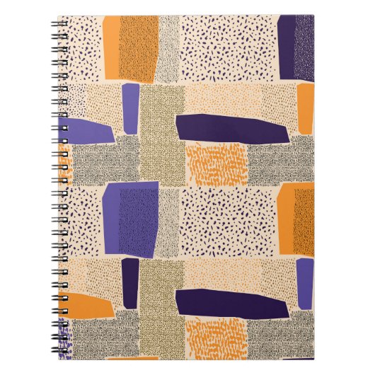 分散ジオメトリ線：抽象芸術アート ノートブック (正面)