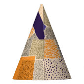 分散ジオメトリ線：抽象芸術アート パーティーハット (裏面)