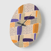 分散ジオメトリ線：抽象芸術アート ラージ壁時計 (傾斜)