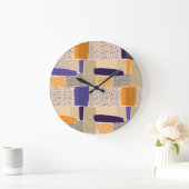 分散ジオメトリ線：抽象芸術アート ラージ壁時計 (ホーム)