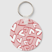 分散ハートパターン キーホルダー (正面)