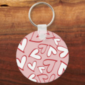 分散ハートパターン キーホルダー (正面)