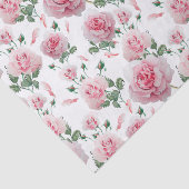 分散ピンクのバラパターン 薄葉紙 (詳細)